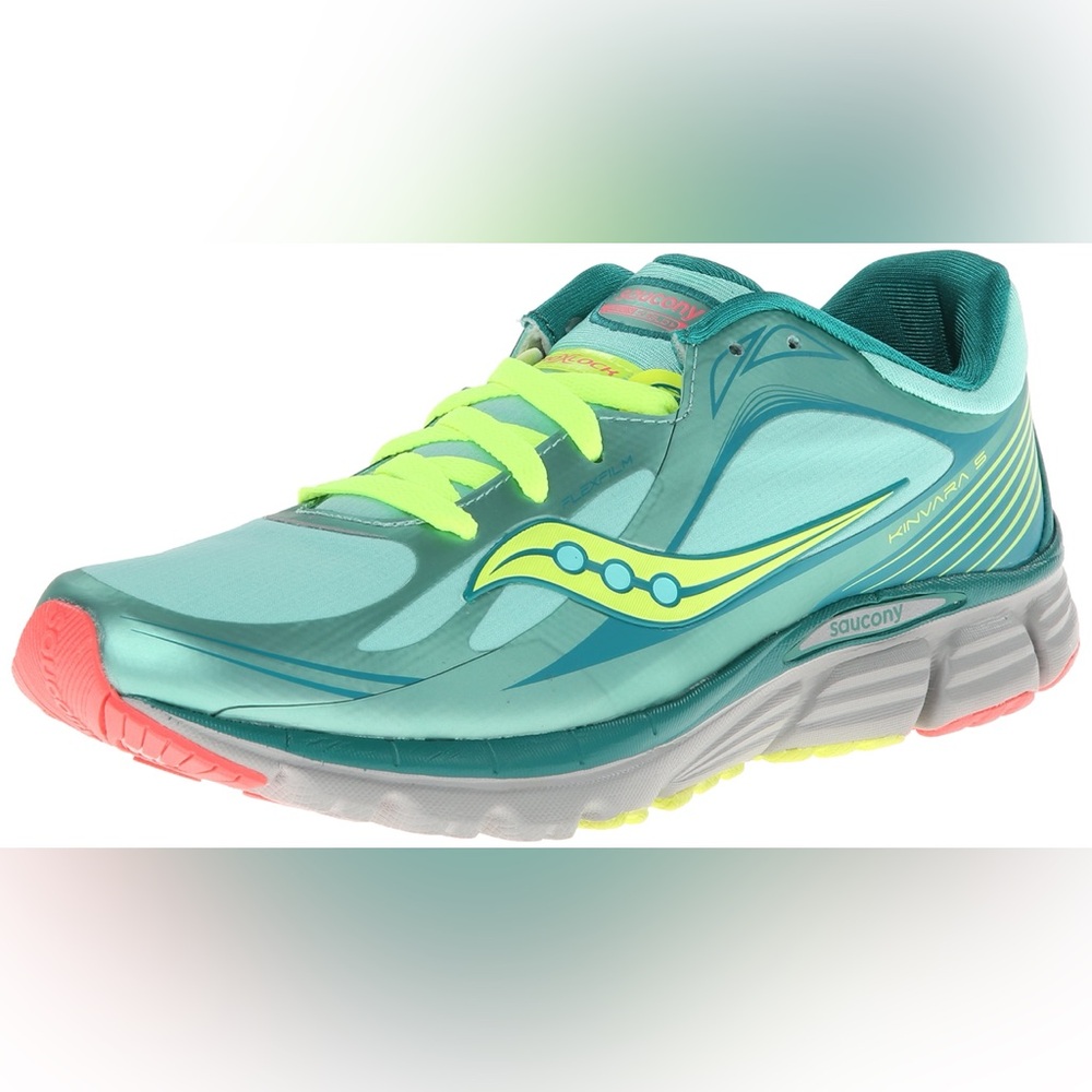 Saucony Kinvara 5 Women's Teal and Neon Yellow Running Shoes